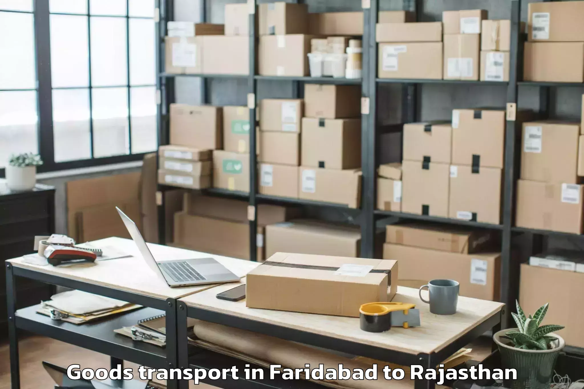 Faridabad to Ghator Goods Transport